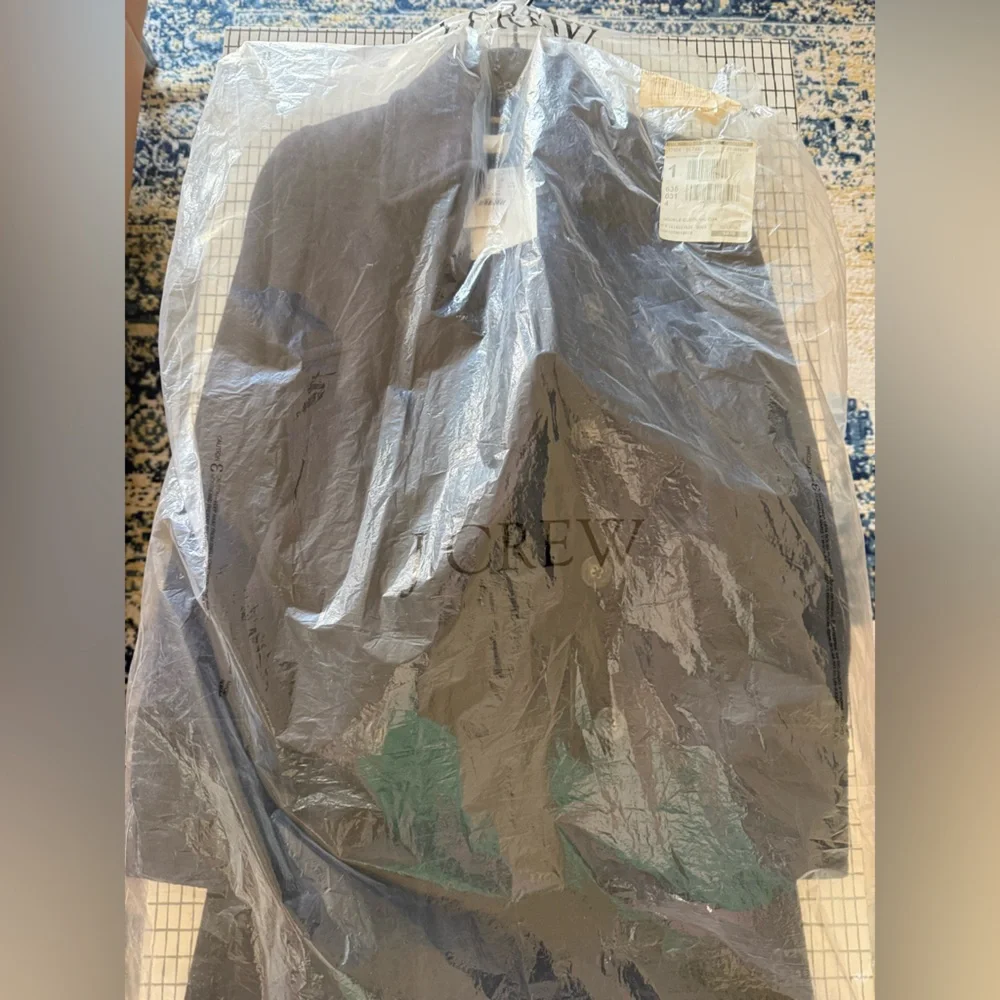 J. Crew NWT icon trench coat NAVY WOOL Coat sz 0 - Picture 11 of 14